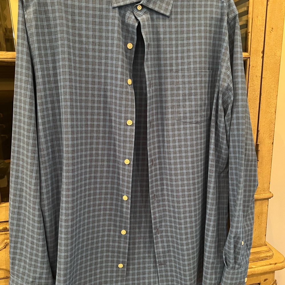 Men's Blue Checkered Shirt